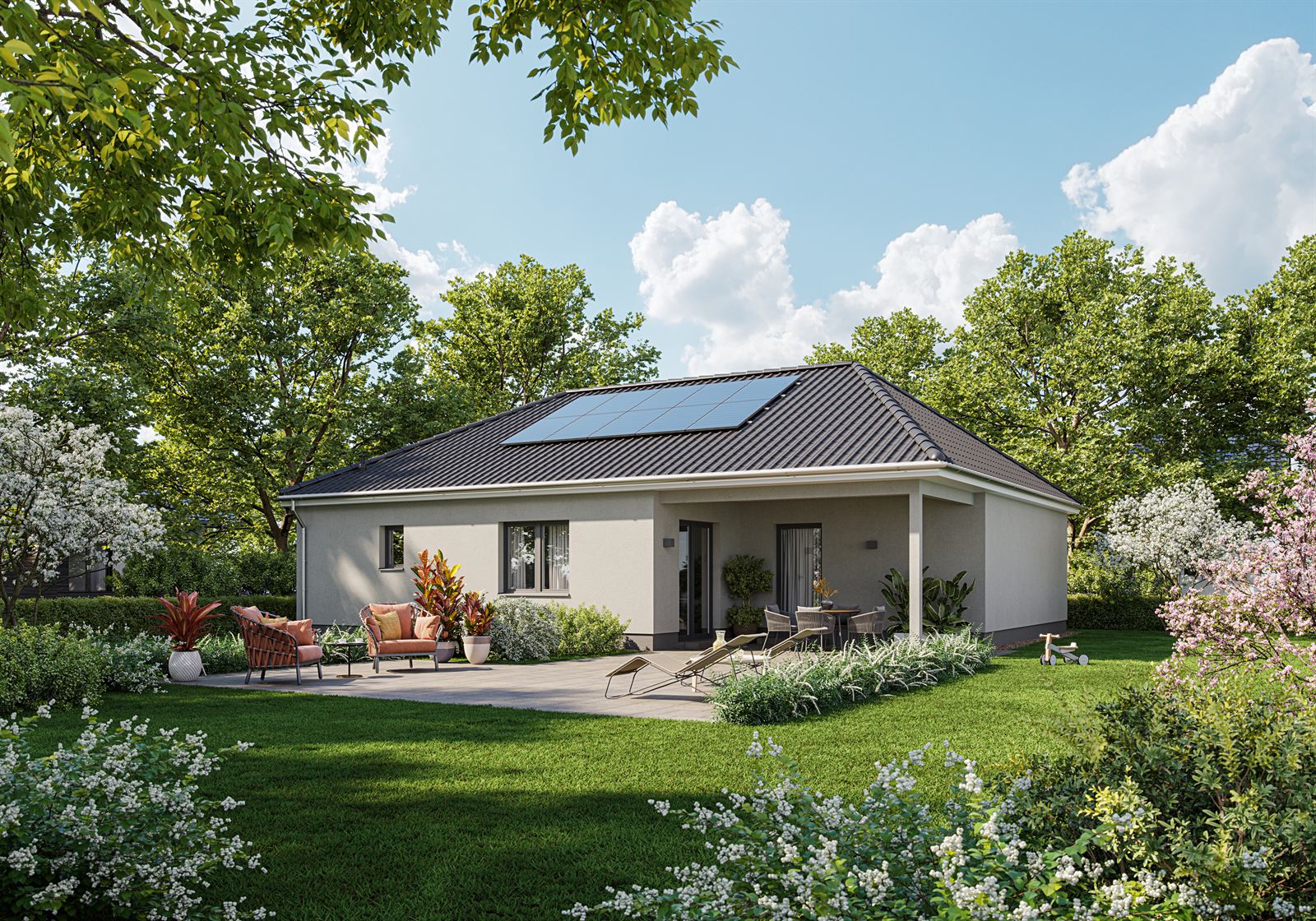 Günstiges Haus von Heinz von Heiden – Bungalow mit überdachter Terrasse